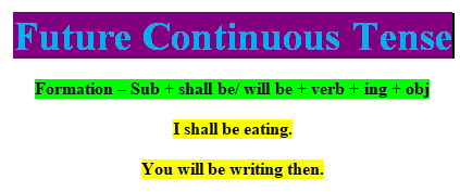 Future Continuous Tense | Future Continuous Tense Examples