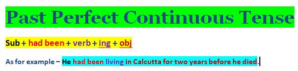 Past Perfect Continuous Tense | Past Perfect Continuous Tense Examples